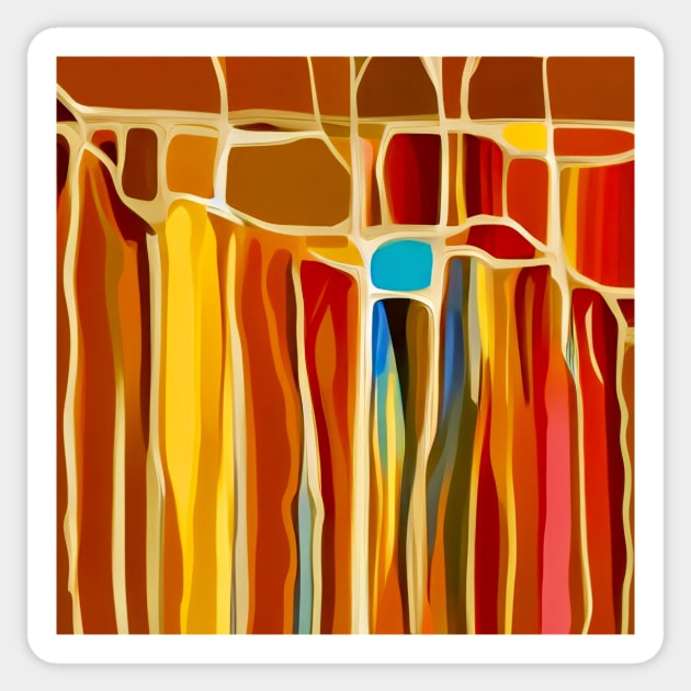 Southwest Canyon Wall Abstract Sticker by DANAROPER